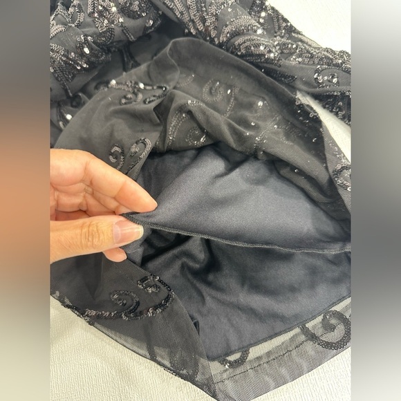 NWT windsor Kaelie Sequin Sheer Mesh Long Sleeve Mini Dress size S - Picture 13 of 15